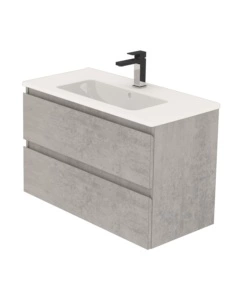 Mobile bagno "leonardo" cemento, 80 cm